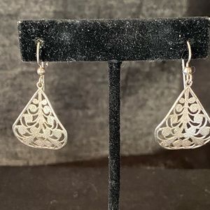 Vintage silver filigree earrings